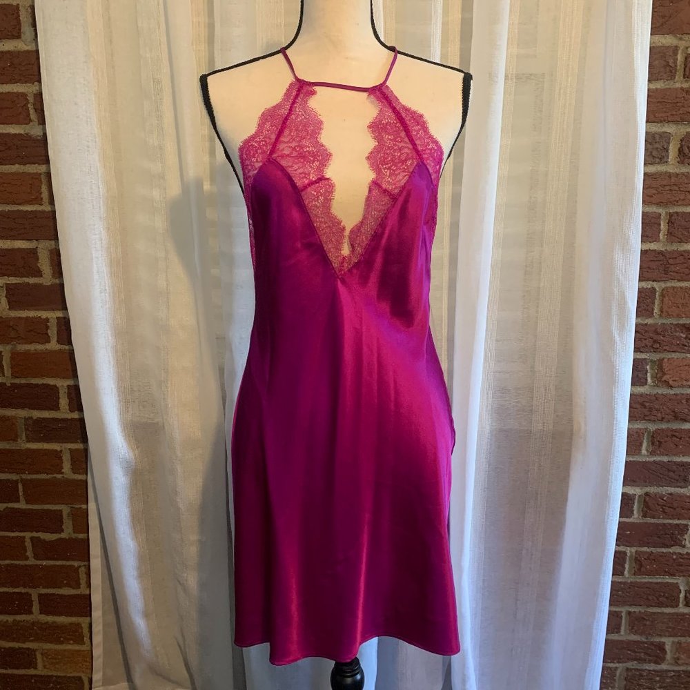Victoria Secret Neon Purple Backless Negligee